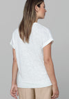 Bianca Sequin Graphic Print Top, Beige