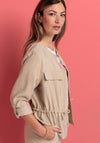 Bianca Marisa Drawstring Lightweight Jacket, Beige