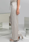 Bianca Satin Feel Straight Leg Trousers, Stone