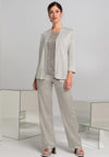 Bianca Satin Feel Straight Leg Trousers, Stone