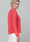 Bianca Drawcord Hem Knit Jacket, Red
