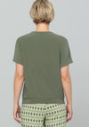 Bianca Sia Twist Panel Elastic Jersey Top, Green