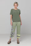 Bianca Sia Twist Panel Elastic Jersey Top, Green