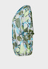 Bianca V-Neck Abstract Print Blouse, Green Mix