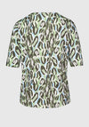 Bianca Edira Leopard Jersey Top, Green