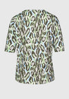 Bianca Edira Leopard Jersey Top, Green