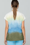 Bianca Julie Metallic Print Ombre Top, Multi-Coloured