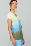 Bianca Julie Metallic Print Ombre Top, Multi-Coloured