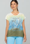 Bianca Julie Metallic Print Ombre Top, Multi-Coloured