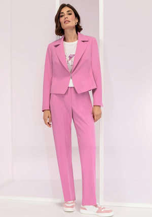 Bianca Siena Straight Leg Tailored Trousers, Pink
