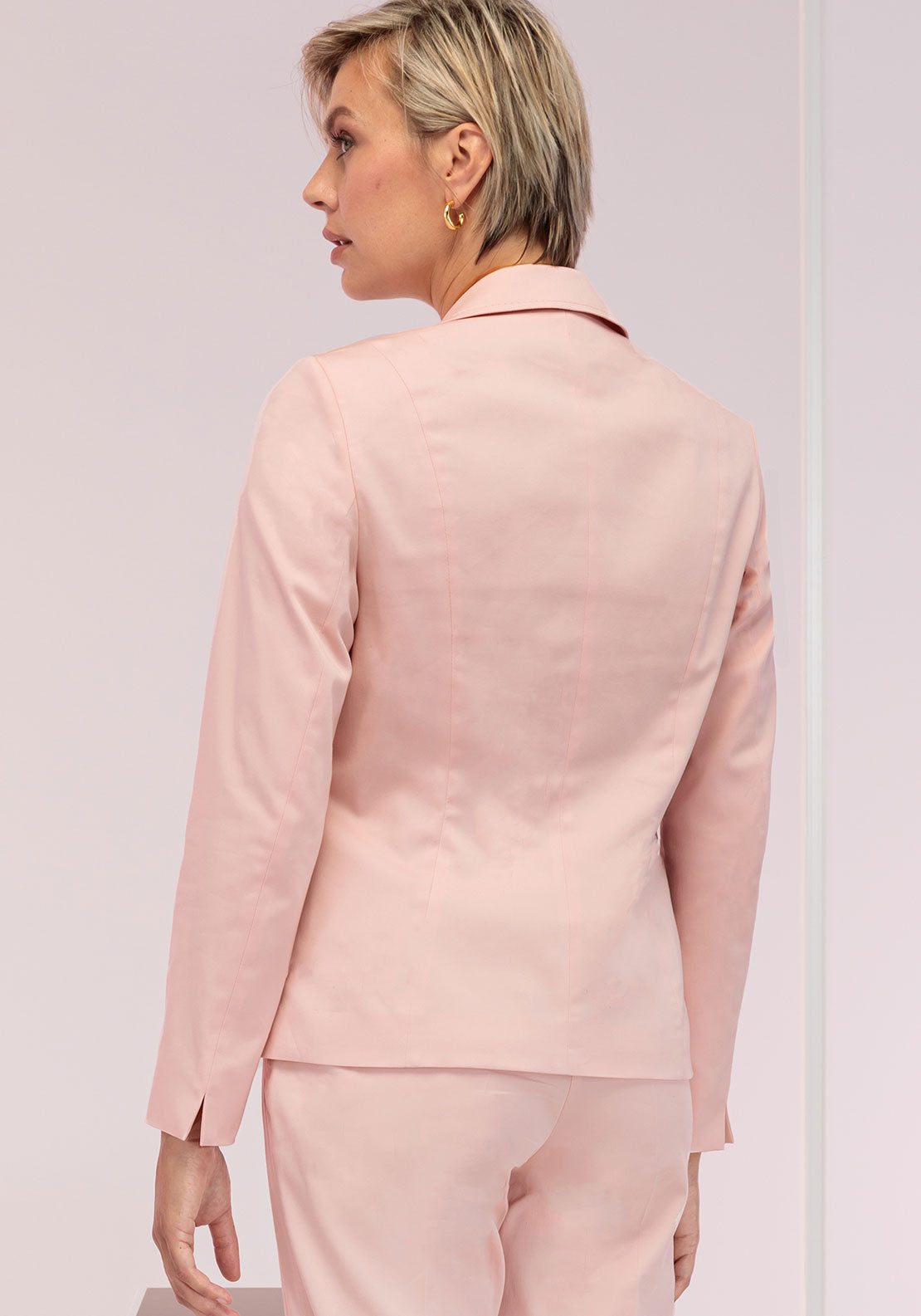 Bianca Single Breasted Blazer, Baby Pink