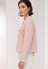 Bianca Kathi Faux Suede Short Jacket, Baby Pink