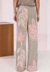 Bianca Parigi Abstract Floral Print Wide Leg Trousers, Multi Coloured