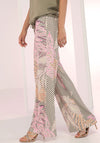 Bianca Parigi Abstract Floral Print Wide Leg Trousers, Multi Coloured