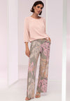 Bianca Parigi Abstract Floral Print Wide Leg Trousers, Multi Coloured