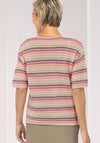 Bianca Olinde Striped Knit Sweater, Pink Multi