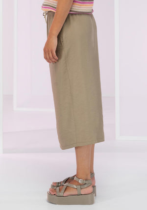 Bianca Jula Elasticated Waist Skirt, Taupe