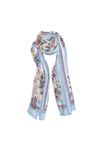 Bianca Floral Print Lightweight Scraf, Blue