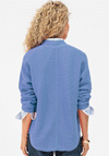 Bianca Chunky Knit Open Front Cardigan, Blue
