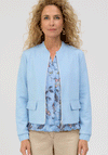 Bianca Woven Bomber Jacket, Light Blue