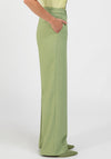 Bianca Casual Wide Leg With Belt Trousers, Green
