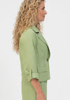 Bianca Cropped Faux Pocket Blazer, Green