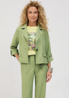 Bianca Cropped Faux Pocket Blazer, Green