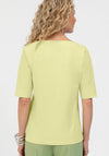 Bianca Scenic Graphic Print Boat Neckline T-Shirt, Green