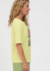 Bianca Scenic Graphic Print Boat Neckline T-Shirt, Green