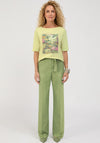 Bianca Scenic Graphic Print Boat Neckline T-Shirt, Green