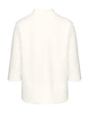 Bianca Kim Embossed High Neck Sweatshirt, White