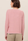 Bianca Striped Knit Long Sleeve Top, Red