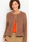 Bianca Houndstooth Jacket, Beige Multi
