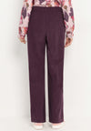 Bianca Cord Straight Leg Trousers, Purple