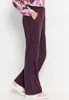 Bianca Cord Straight Leg Trousers, Purple