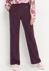 Bianca Cord Straight Leg Trousers, Purple