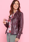 Bianca Faux Leather Jacket, Purple