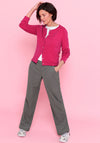 Bianca Knit Round Neck Cardigan, Pink