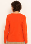 Bianca Dami Round Neck Top, Orange