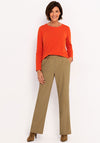 Bianca Dami Round Neck Top, Orange
