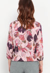 Bianca Floral Print Neck Scarf Blouse, Pink