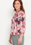 Bianca Floral Print Neck Scarf Blouse, Pink