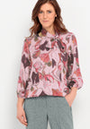Bianca Floral Print Neck Scarf Blouse, Pink