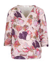Bianca Printed V Neck Top, Pink Floral