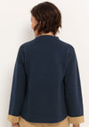 Bianca Novis Contrast Trim Jumper, Navy