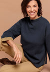 Bianca Novis Contrast Trim Jumper, Navy
