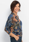 Bianca Kayla Floral Blouse, Blue Multi
