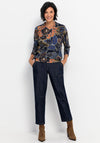Bianca Kayla Floral Blouse, Blue Multi