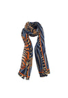 Bianca Liva Animal Print Scarf, Blue Multi