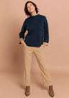 Bianca Siena Straight Leg Trousers, Beige